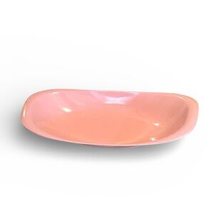 Vintage Boontonware Melamine Melmac Pink 14” Serving Dish Bread Bowl